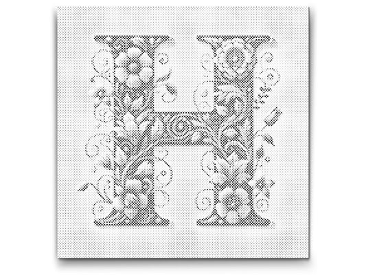 Dotting - Bogstav H - Blomstermønster