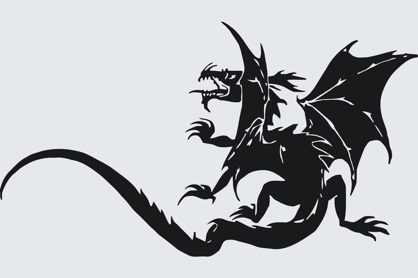 Paint by number - B/W Dragon