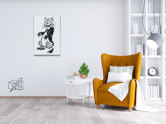 Paint by number - B/W Lion