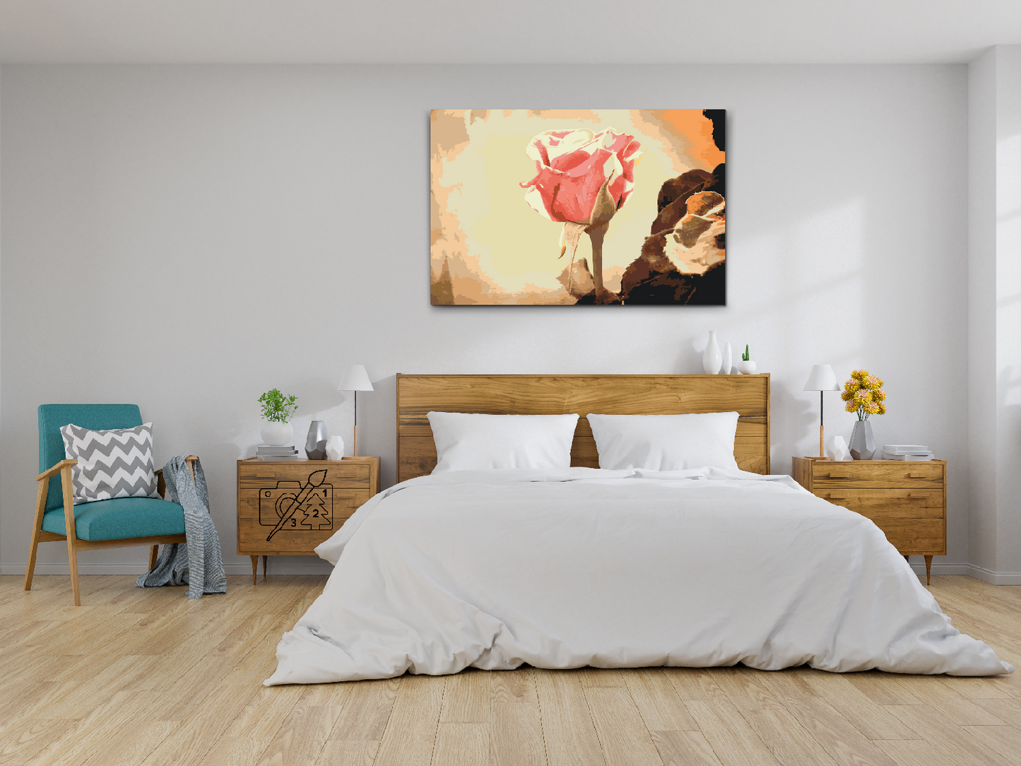 Paint by number - Vintage Rose 3