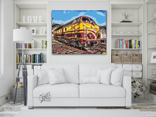 Paint by number - Lokomotivtog