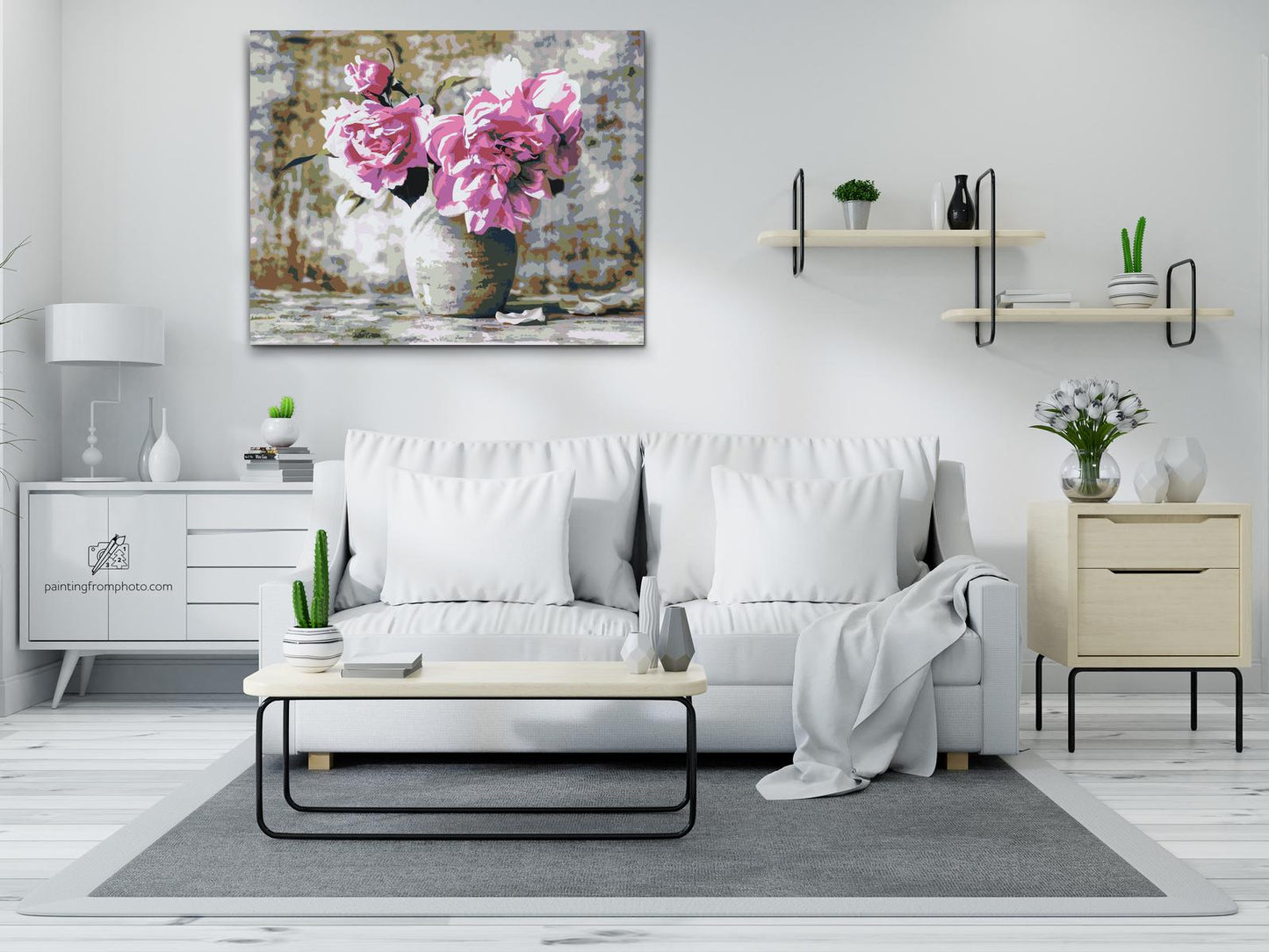 Paint by number - Pink Roses