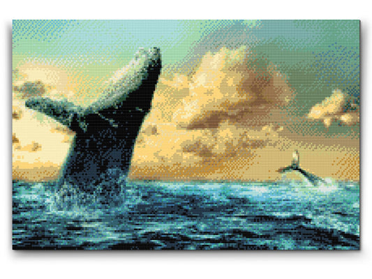 Diamond Paint - Hvaler ved daggry