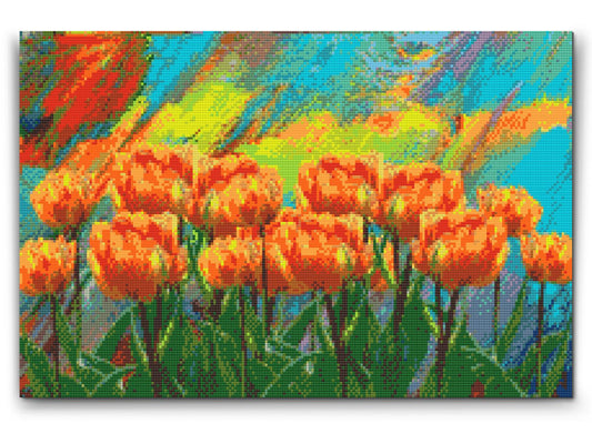 Diamond Paint - Malede tulipaner