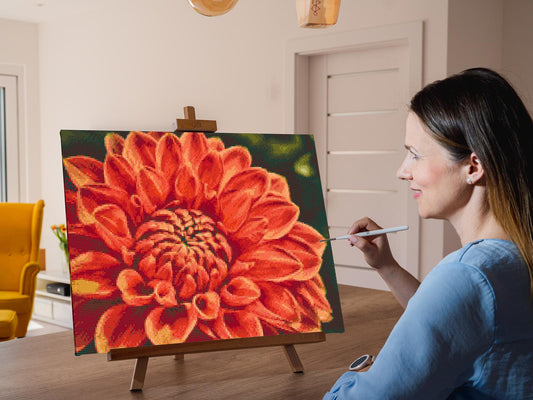 Diamond Paint - Rød Dahlia