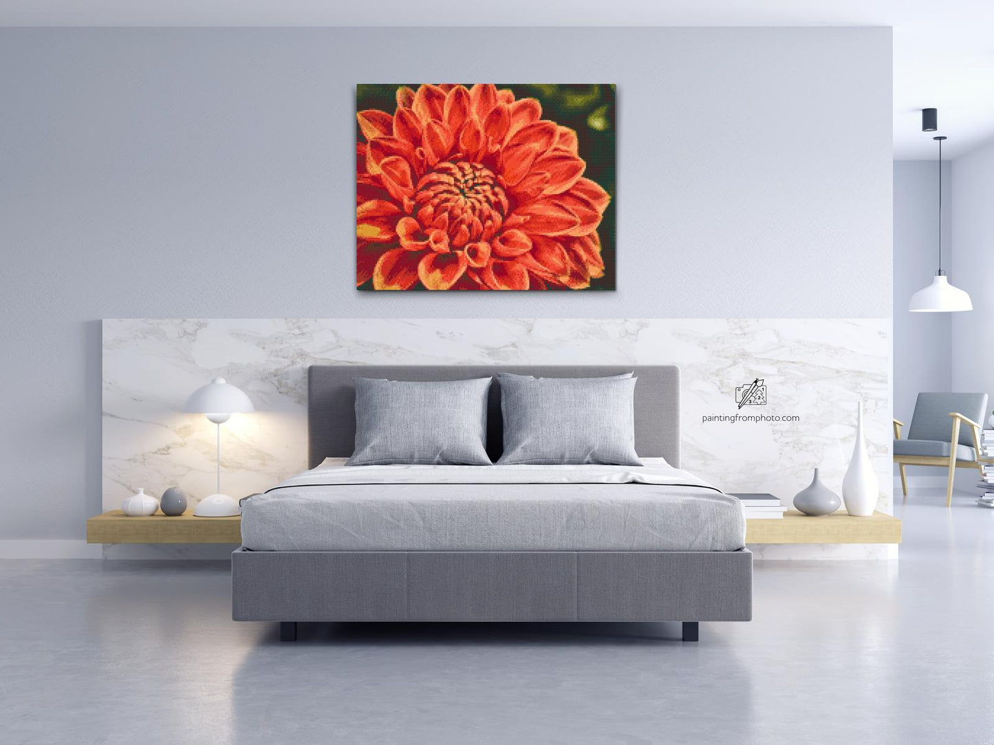 Diamond Paint - Rød Dahlia