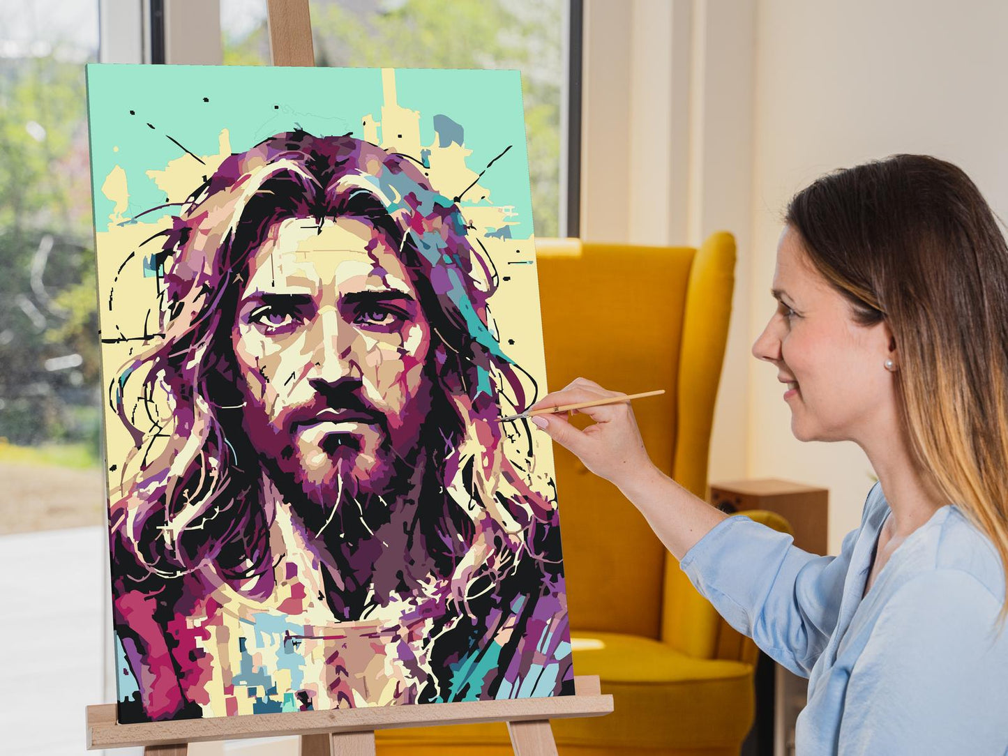 Paint by number - Jesus