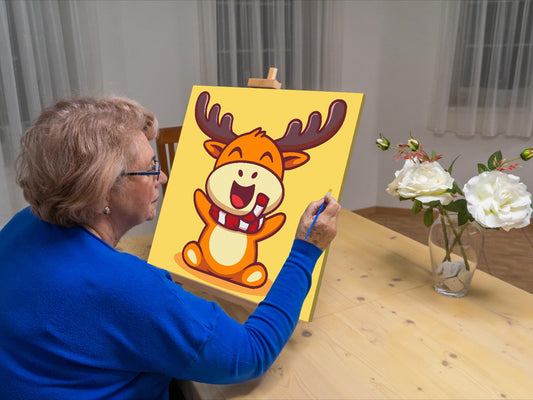 Paint by number - Glade rensdyr