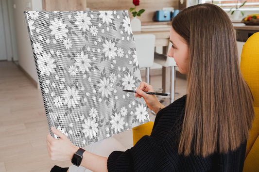 Dotting - Hvide blomster