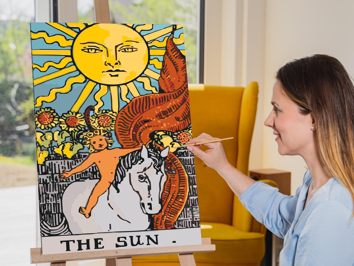 Paint by number - Tarotkort - Solen