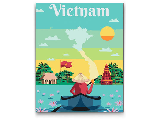 Paint by number - Vietnam-plakat
