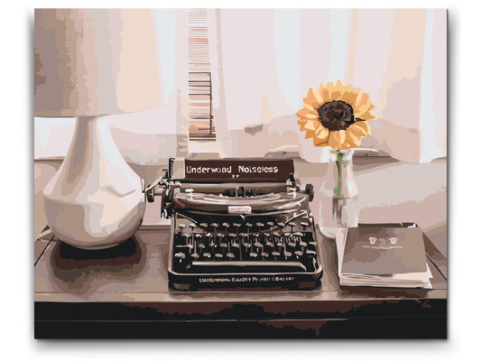 Paint by number - Vintage skrivemaskine