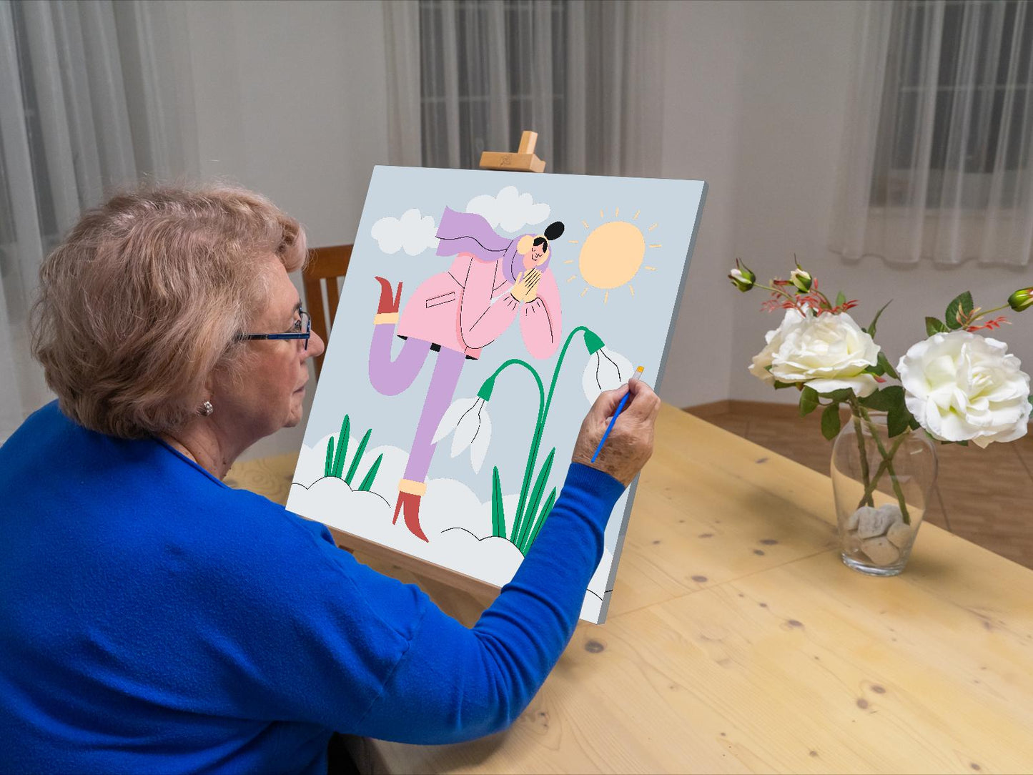 Paint by number - Illustration - Vintersjov