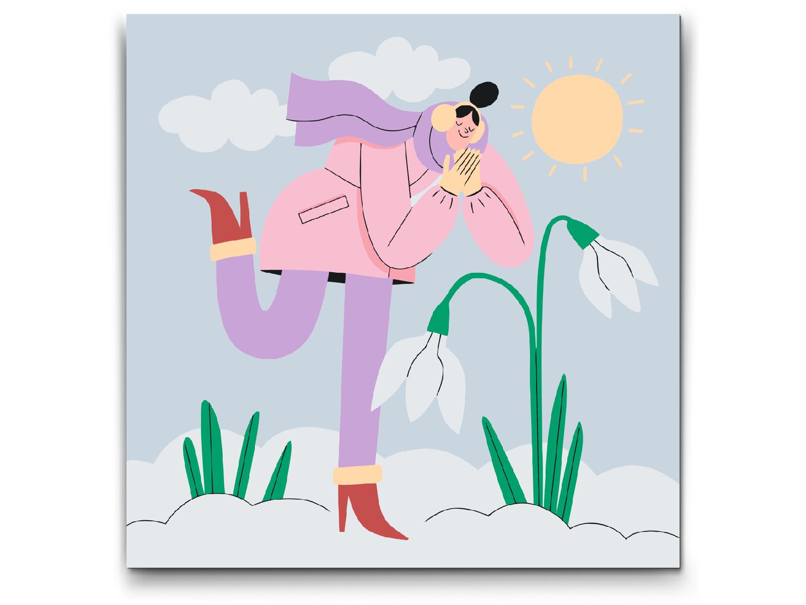 Paint by number - Illustration - Vintersjov
