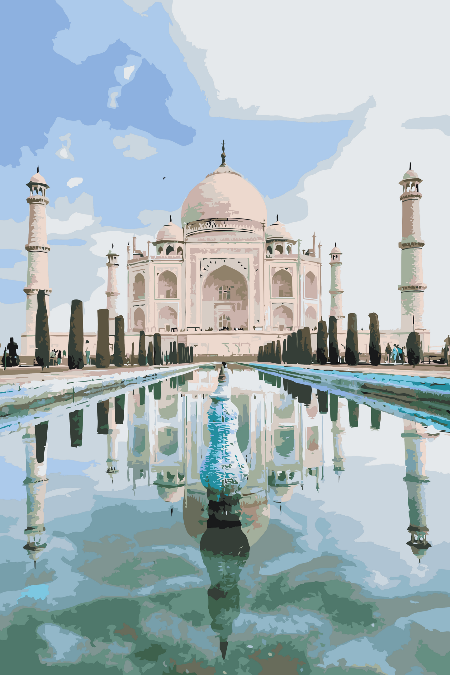 Paint by number - Taj Mahal 3