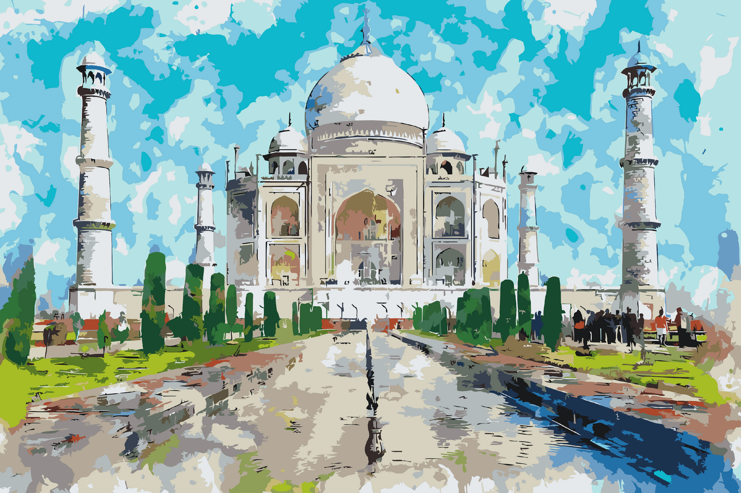 Paint by number - Taj Mahal 2