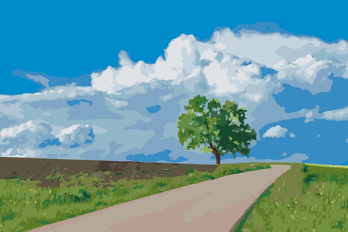 Paint by number - Forladt træ