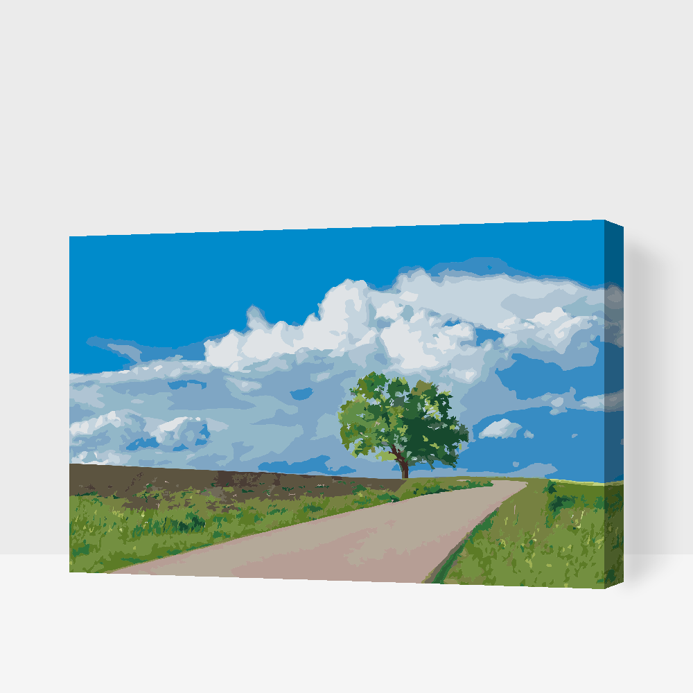 Paint by number - Forladt træ