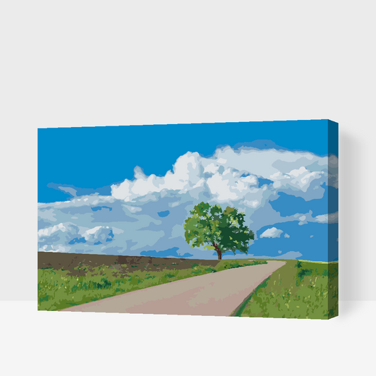 Paint by number - Forladt træ