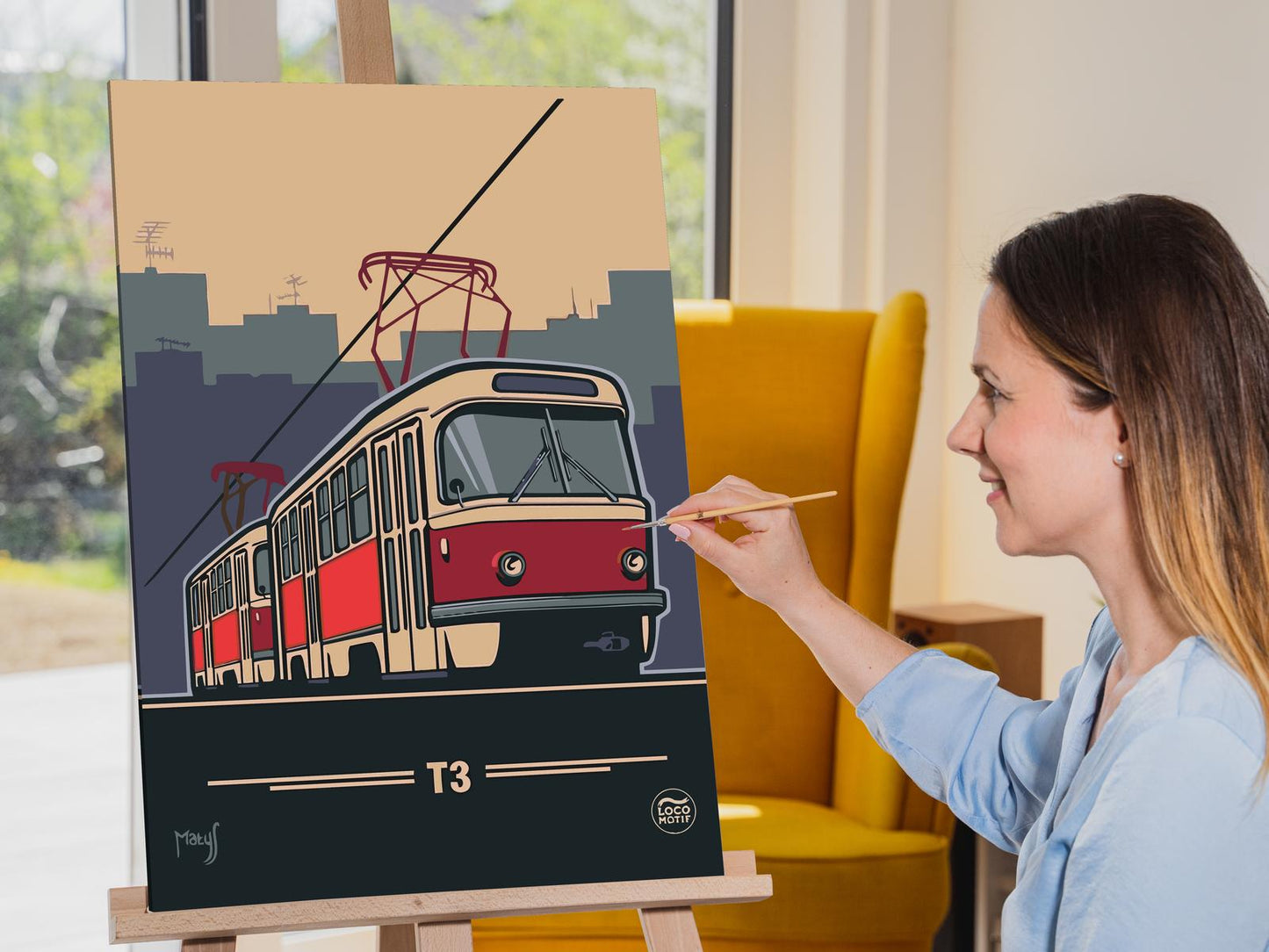Paint by number - DPP Praha, tramvaj