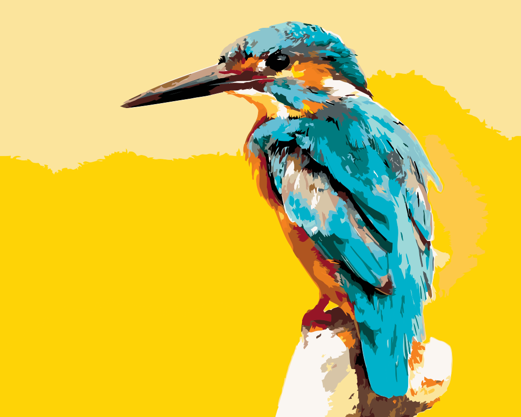 Paint by number - Isfugl