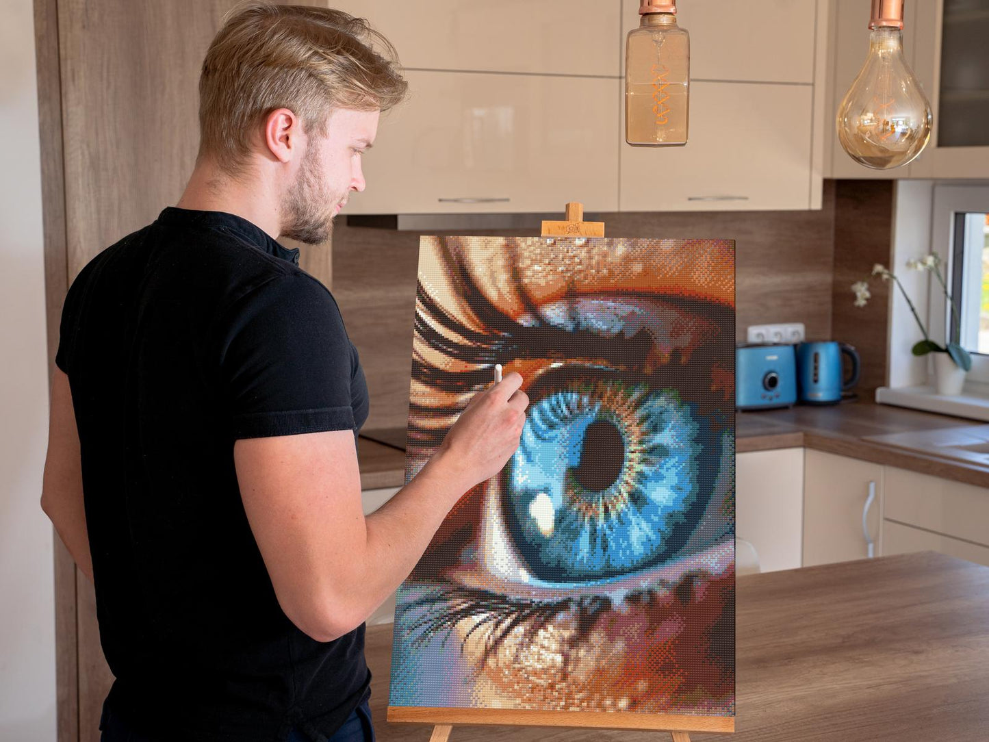 Diamond Paint - Himmelblåt øje