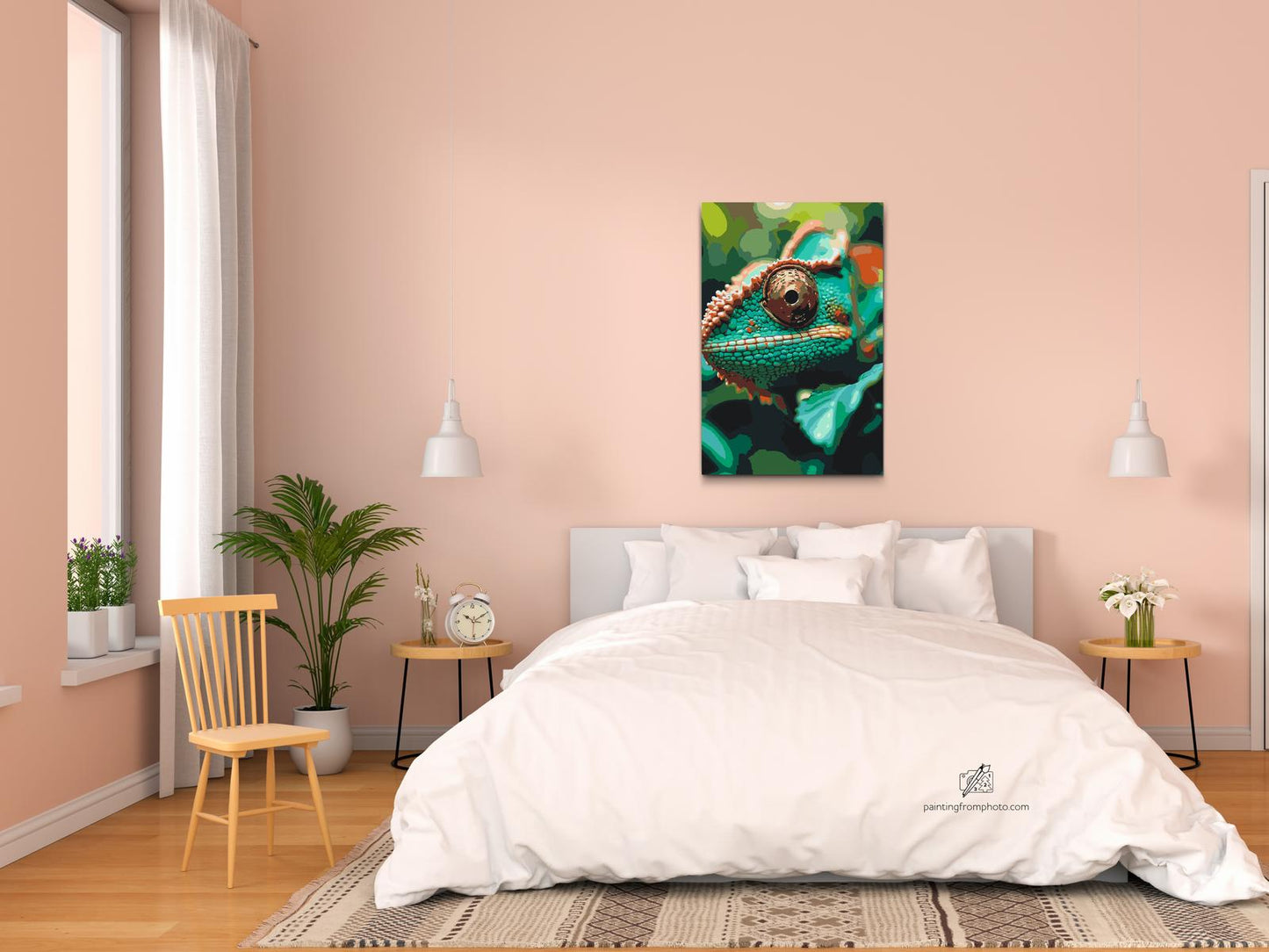 Paint by number - Kameleons øje