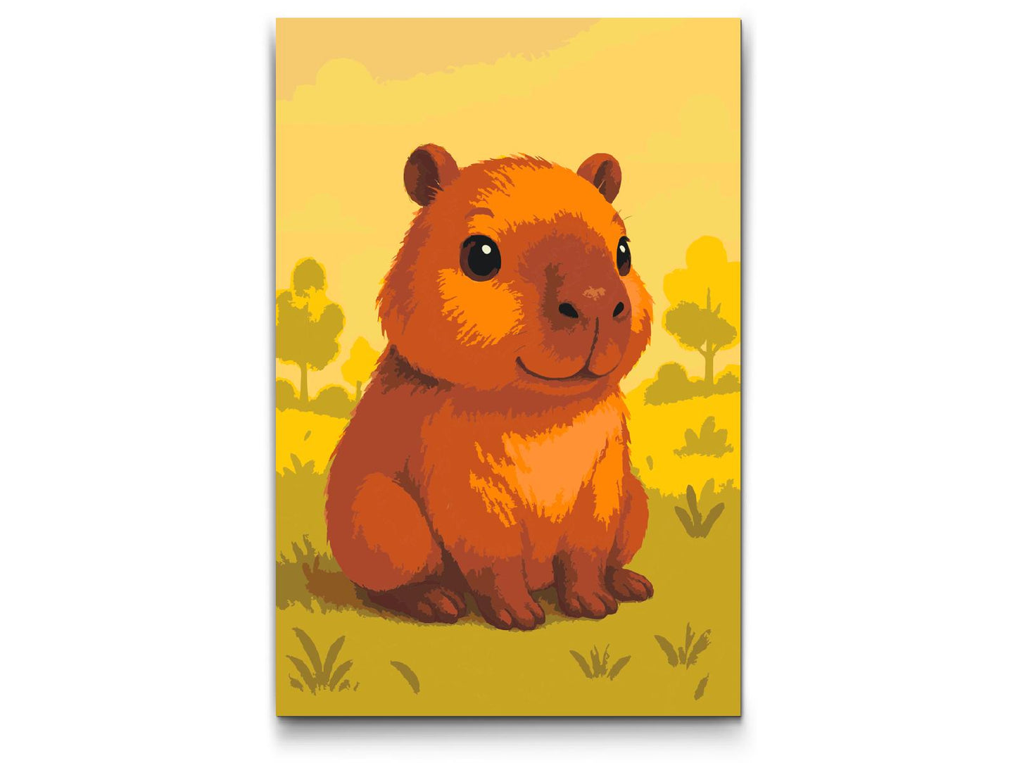 Paint by number - Capybara på engen