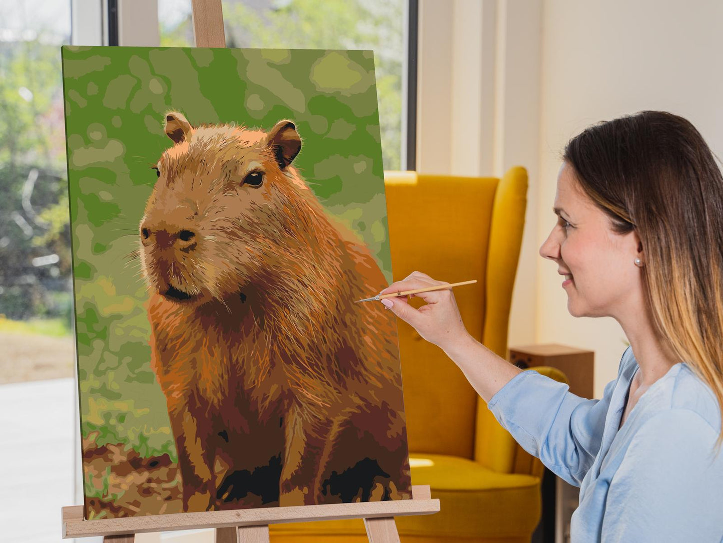 Paint by number - Capybara i skoven