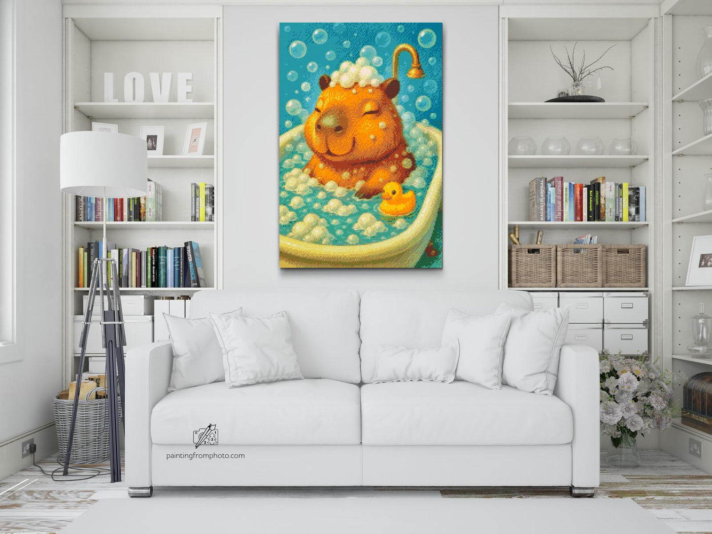 Diamond Paint - Capybara i badekarret