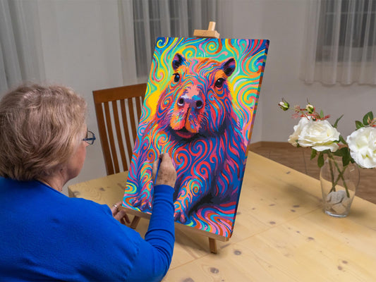Paint by number - Psykedelisk kapybara