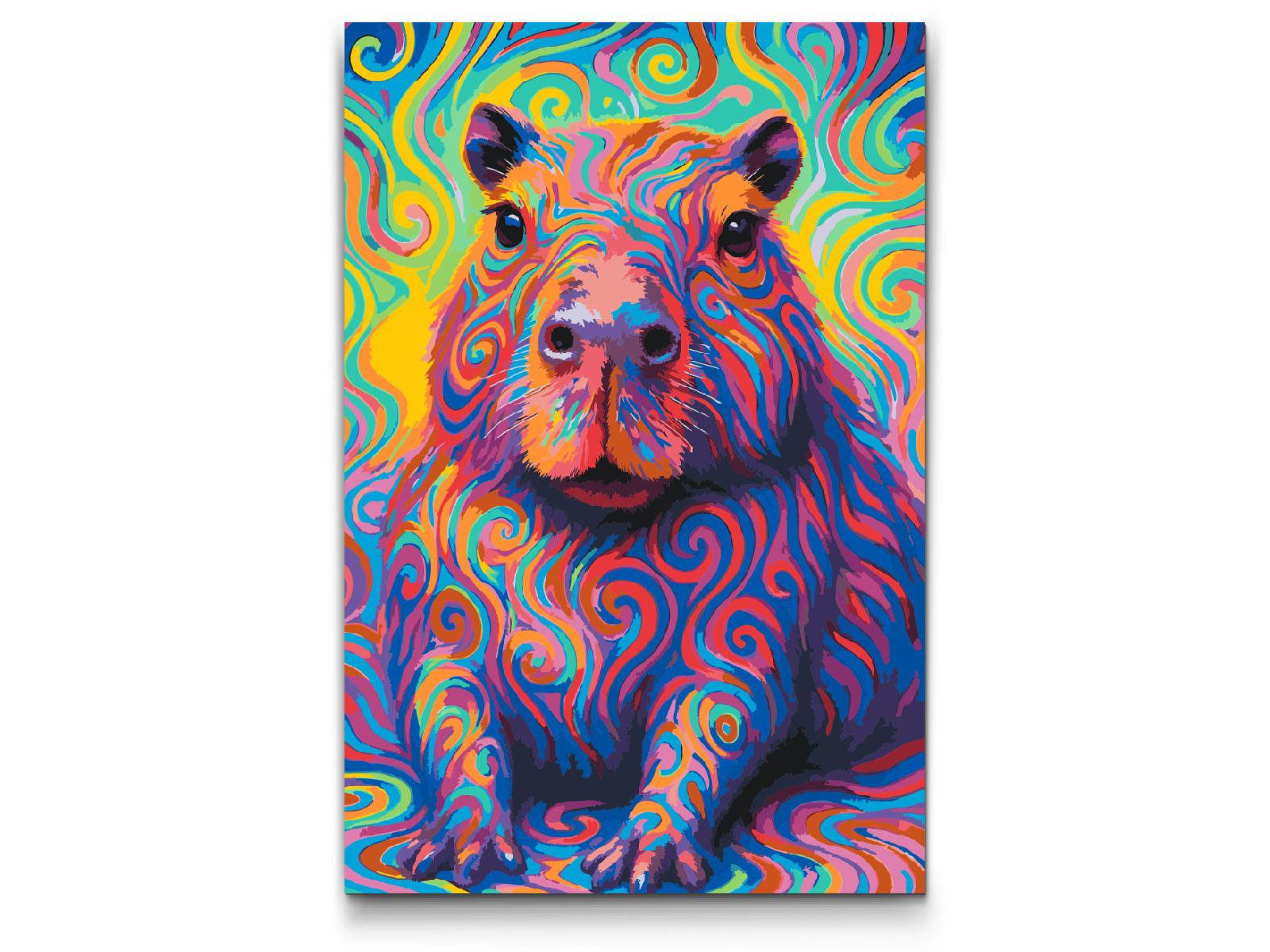 Paint by number - Psykedelisk kapybara