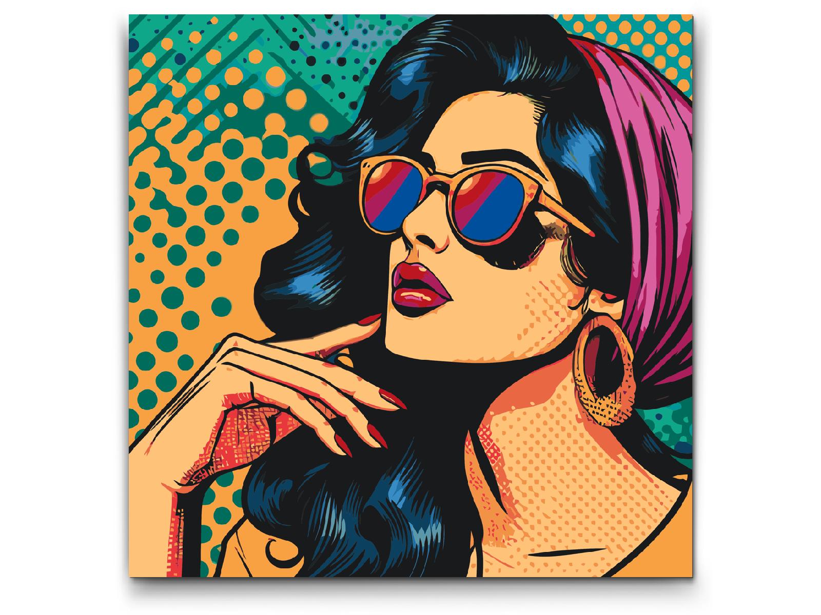 Paint by number - Pop art - Skønhed i briller