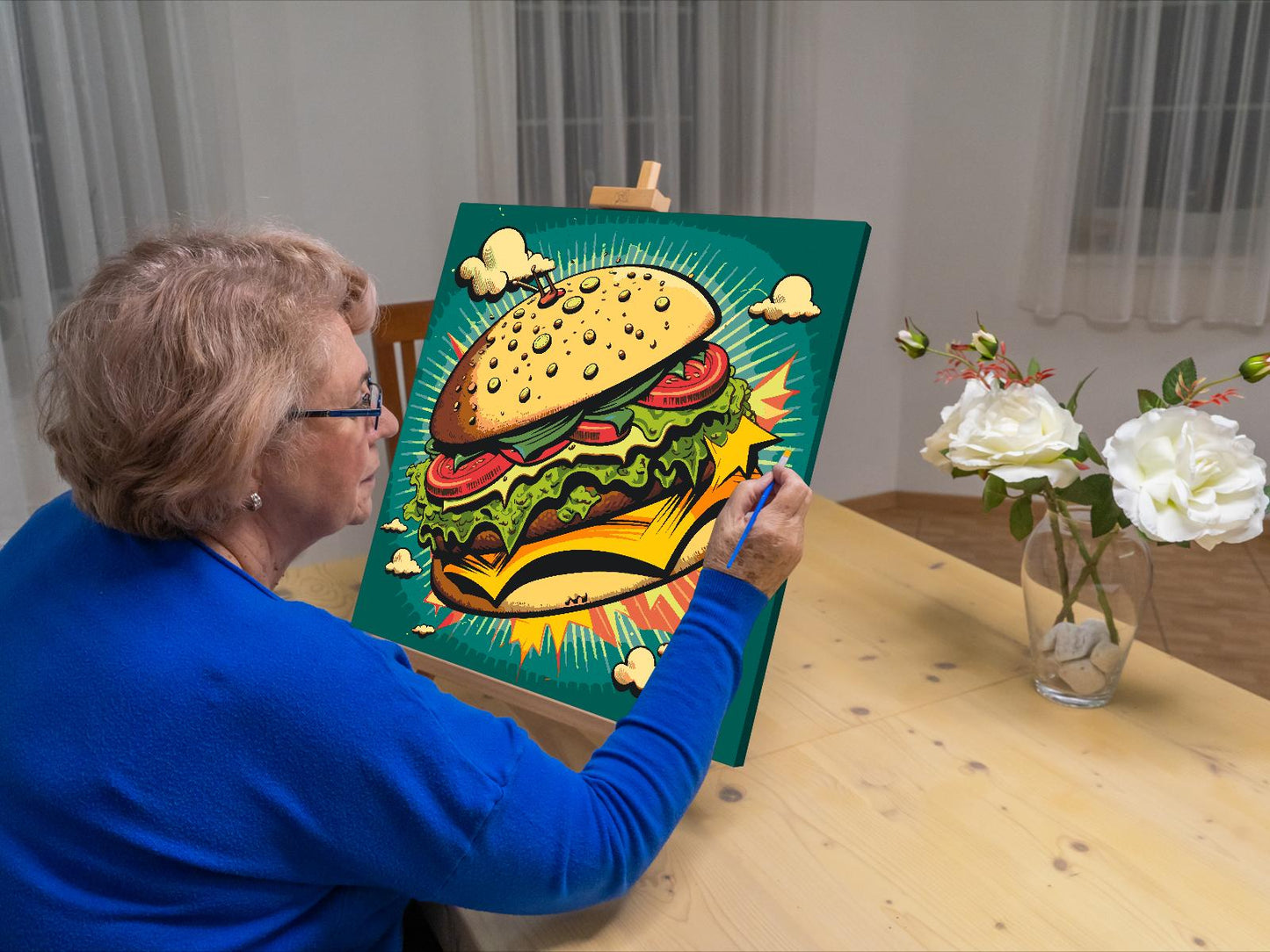 Paint by number - Pop art - Burger