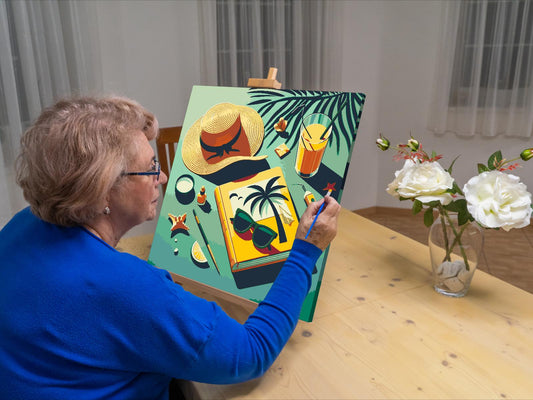 Paint by number - Pop art - Sommerens nødvendigheder