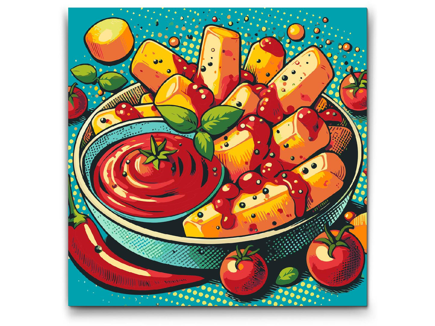 Paint by number - Pop art - Pommes frites