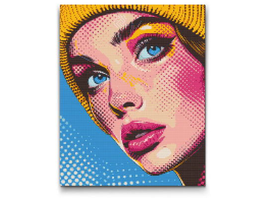 Diamond Paint - Pop art - Kvinde med hat