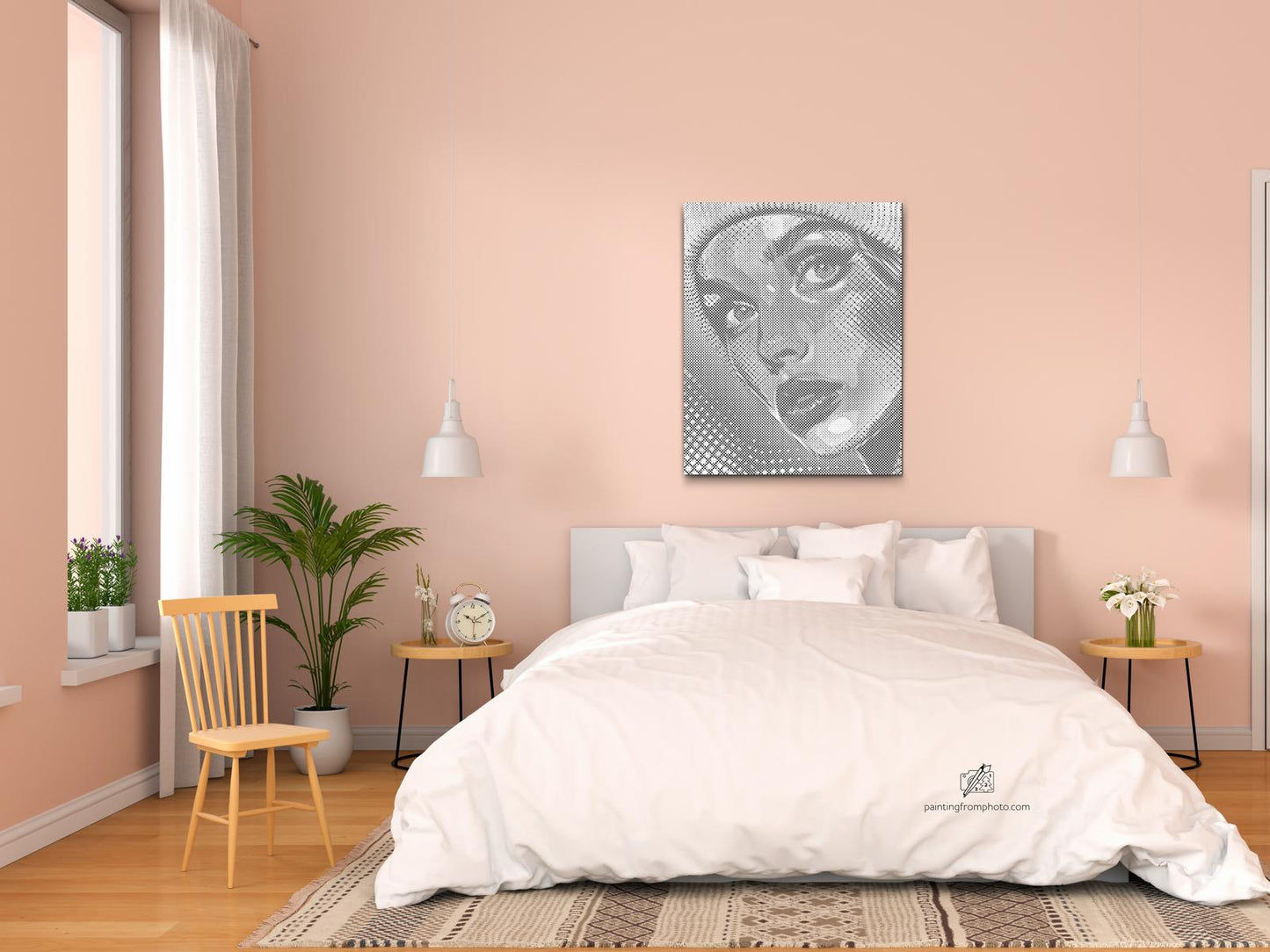 Dotting - Pop art - Kvinde med hat