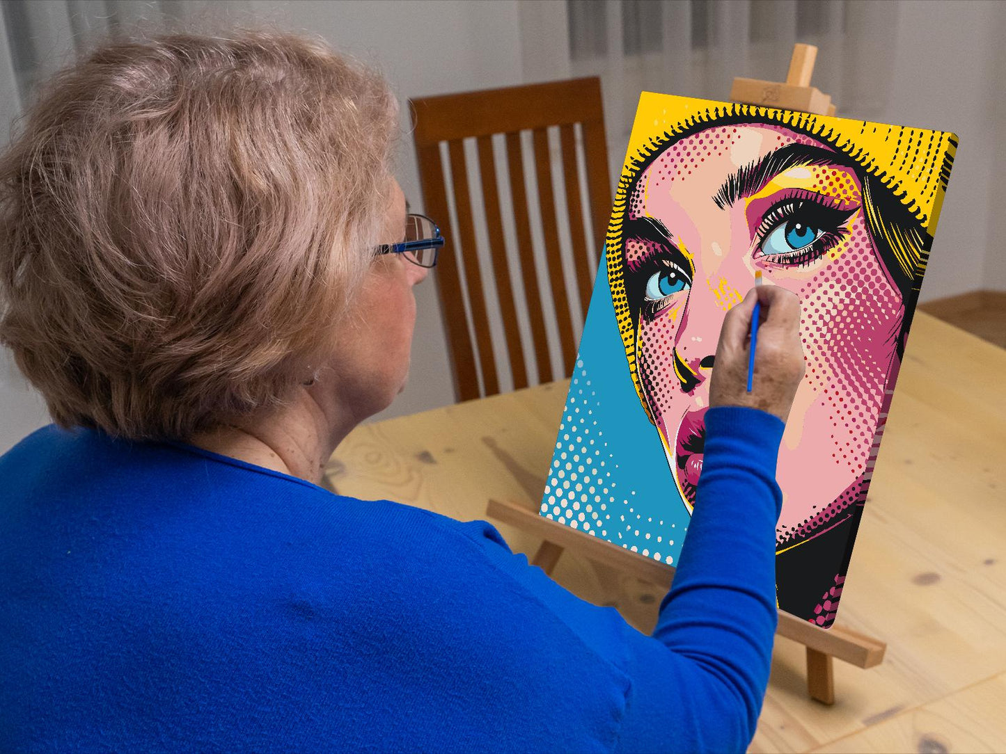 Paint by number - Pop art - Kvinde med hat