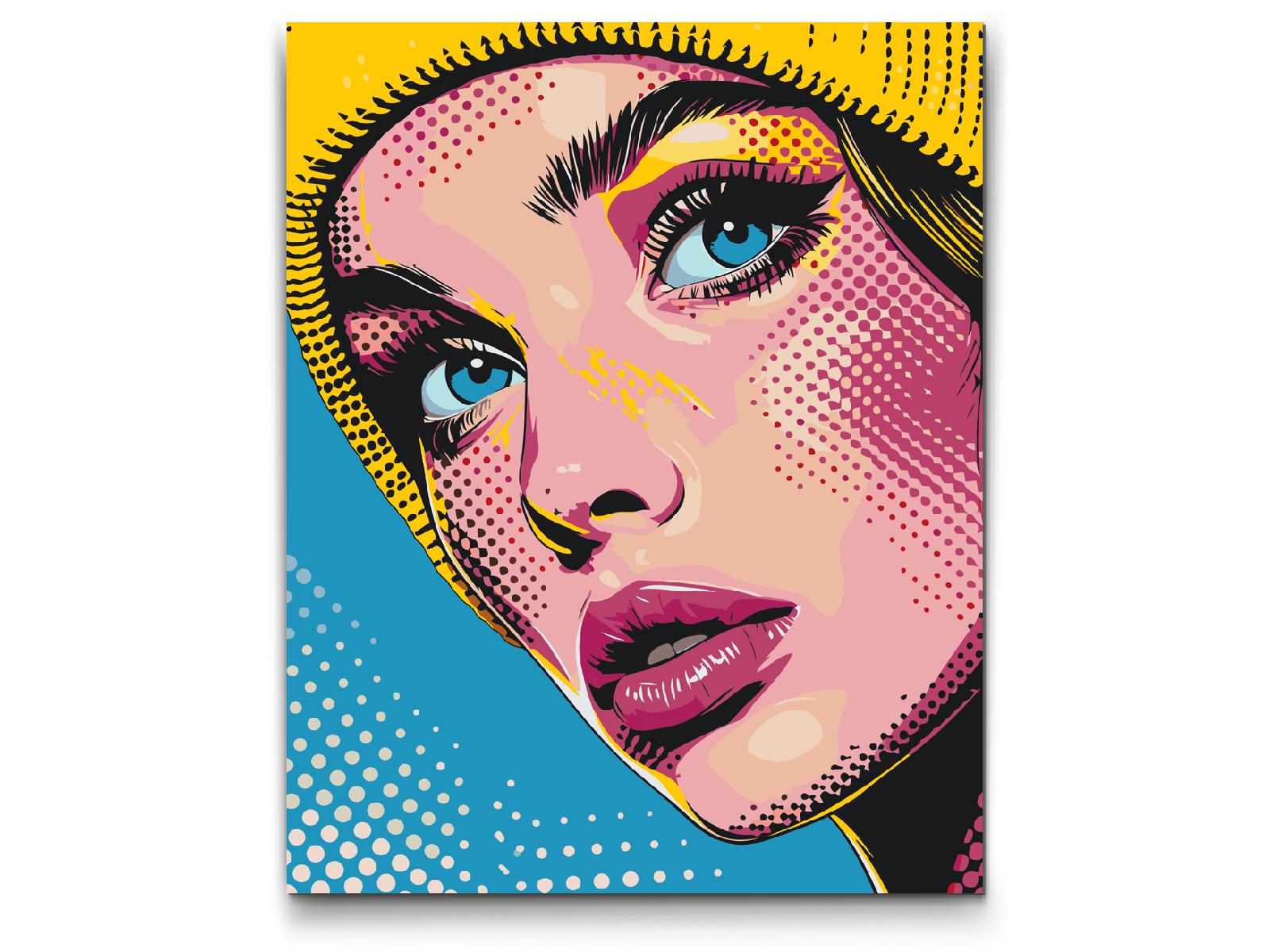 Paint by number - Pop art - Kvinde med hat