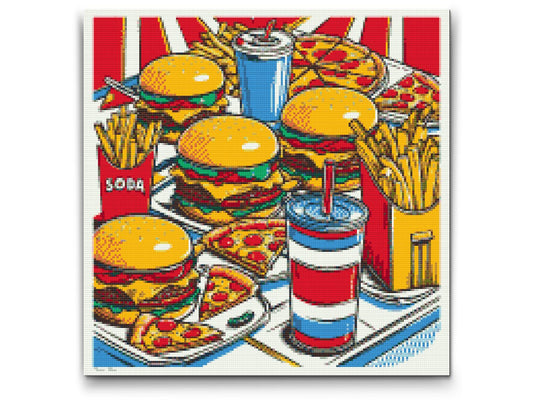Diamond Paint - Pop art - Fastfood