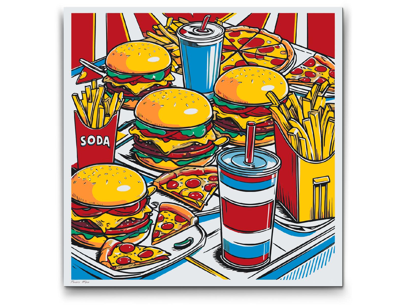 Paint by number - Pop art - Fastfood