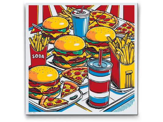 Paint by number - Pop art - Fastfood