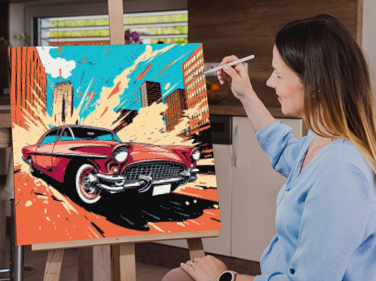 Diamond Paint - Pop art - Red Car