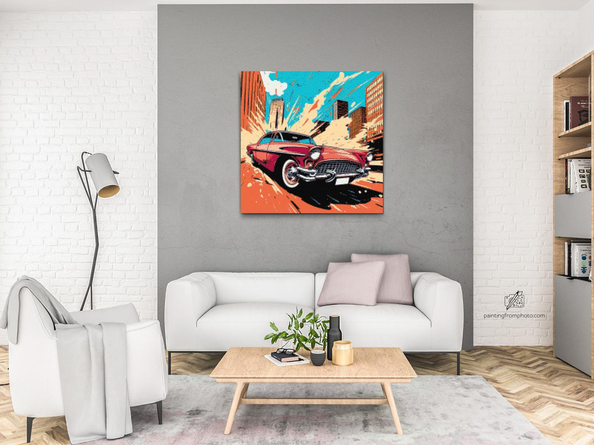 Diamond Paint - Pop art - Red Car