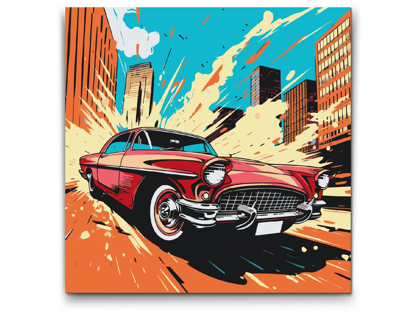Paint by number - Pop art - Red Car