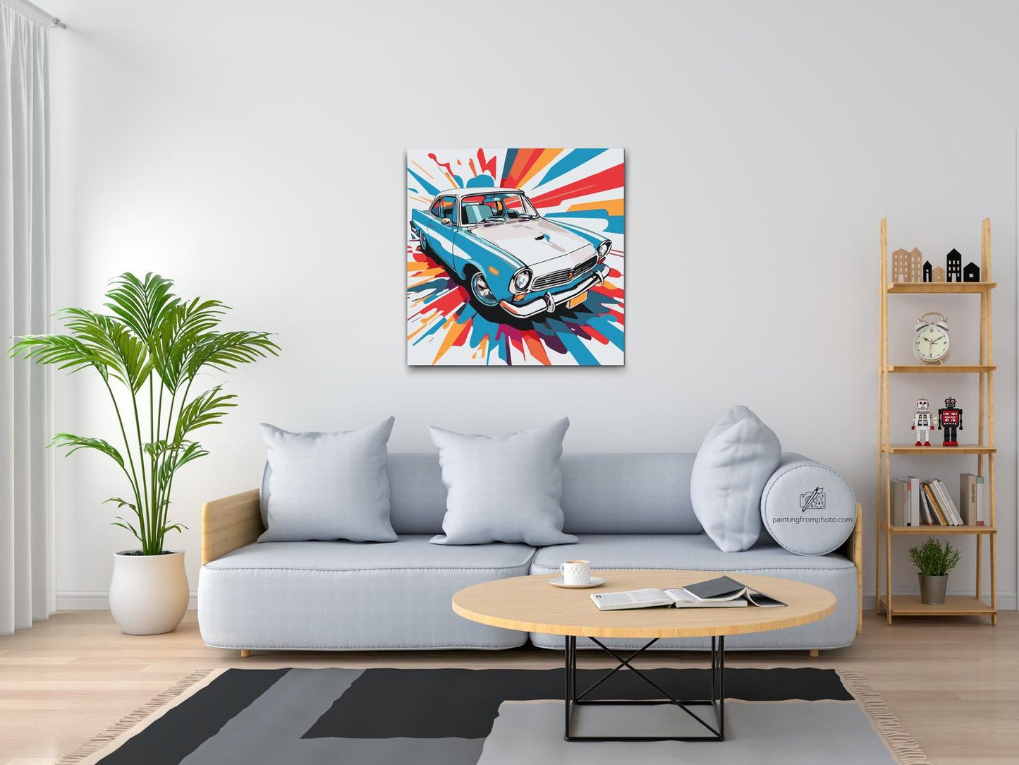 Paint by number - Pop art - Blue Car