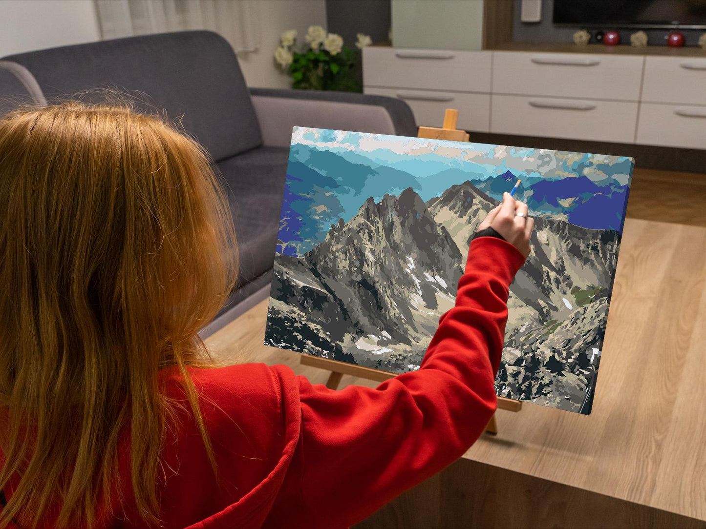 Paint by number - Udsigt over Alperne - Østrig