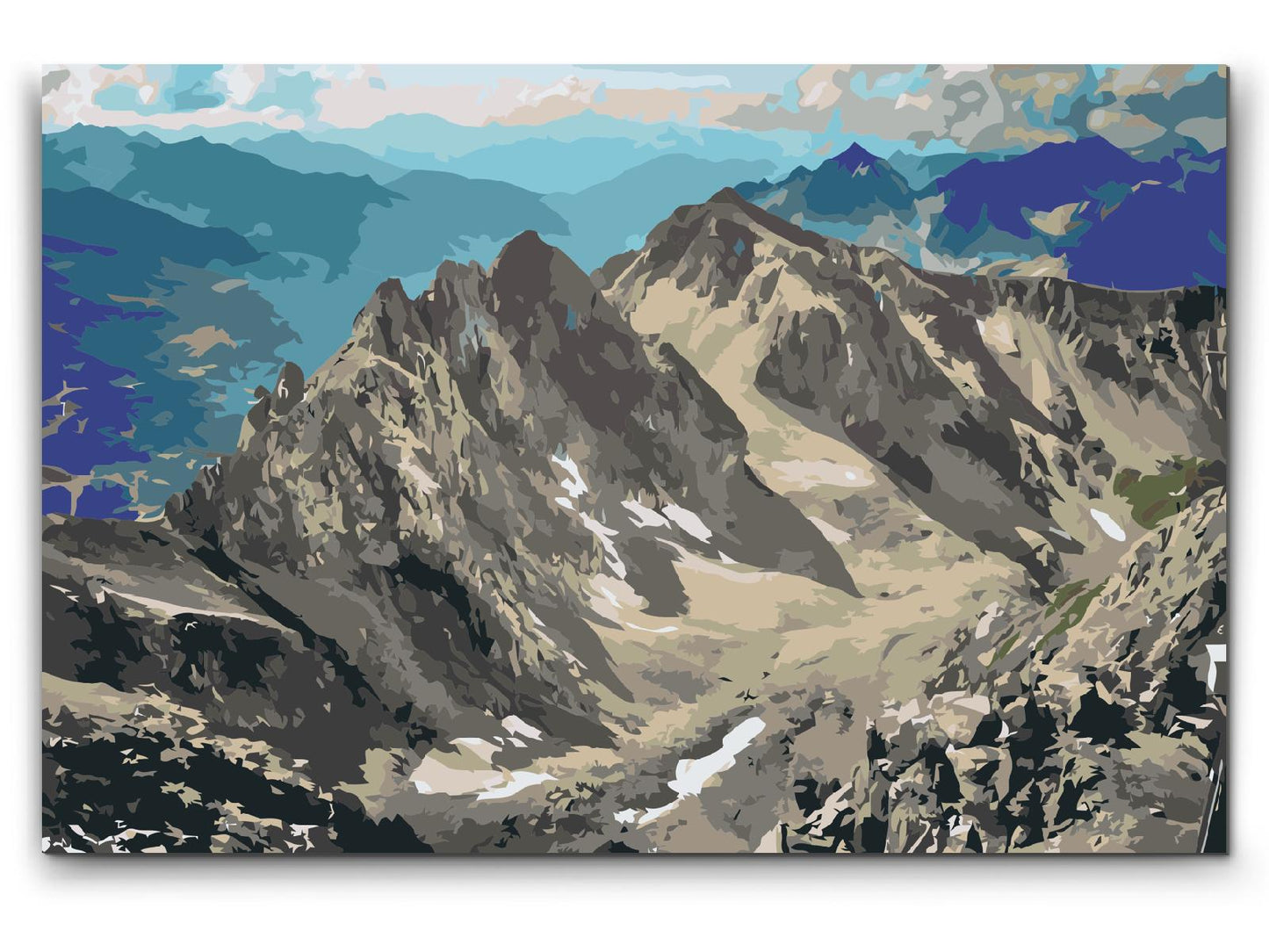 Paint by number - Udsigt over Alperne - Østrig