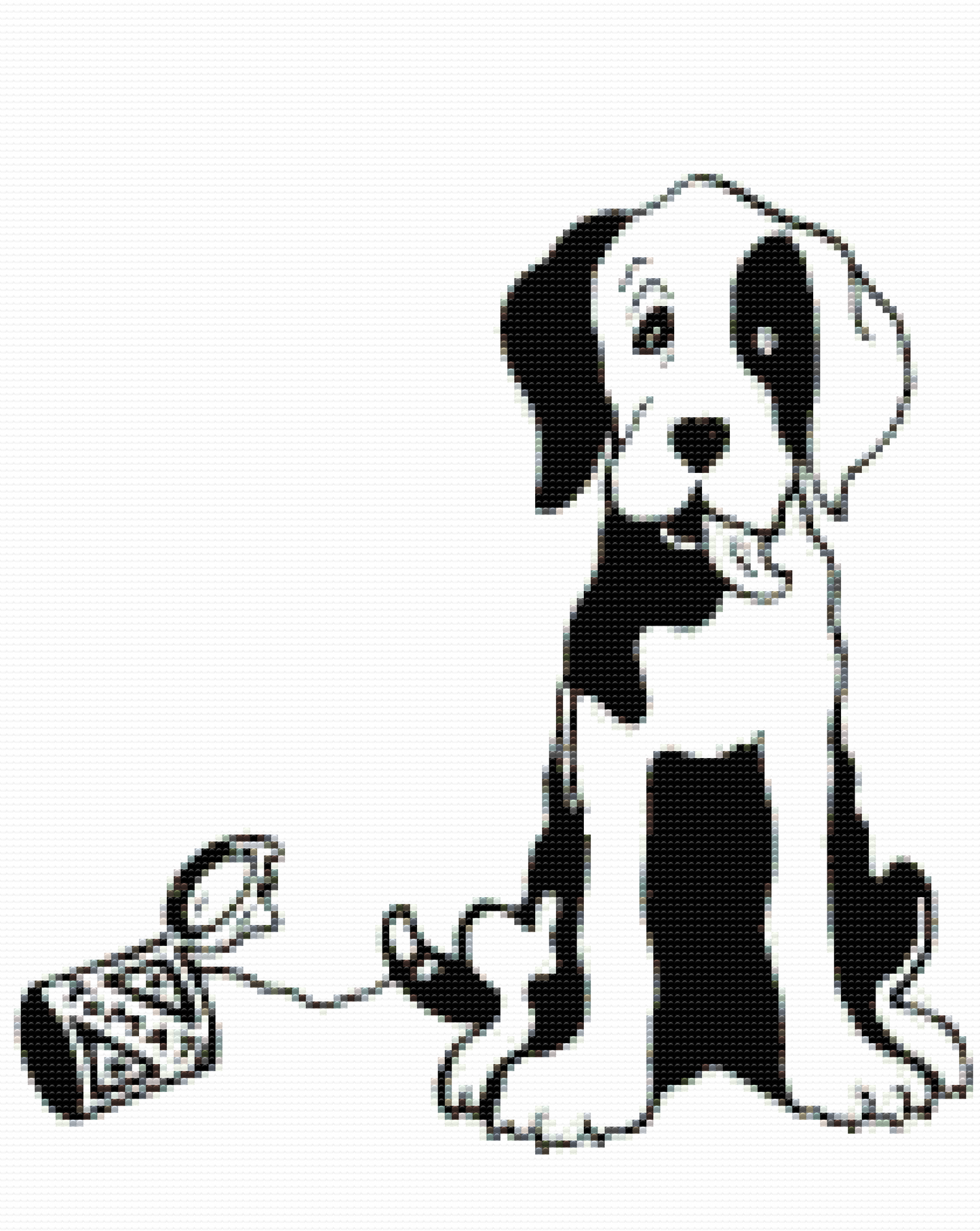 Diamond Paint - B/W Dog